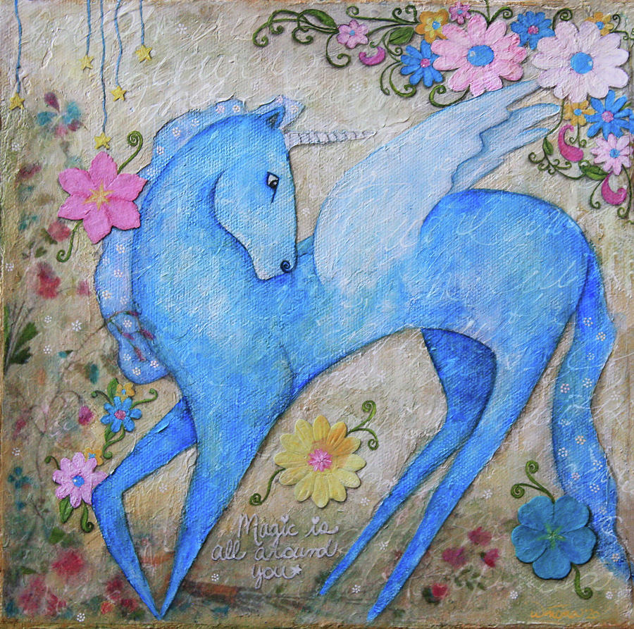 I Wish I Was A Unicorn Painting by Winonas Sunshyne