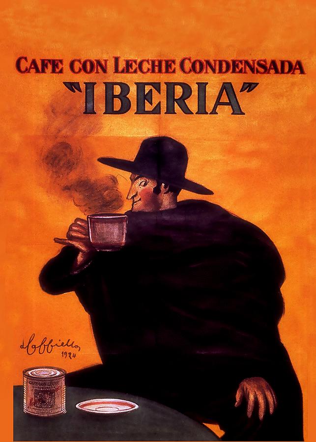 Iberia Coffee Advertising Poster Digital Art by Patricia Keith