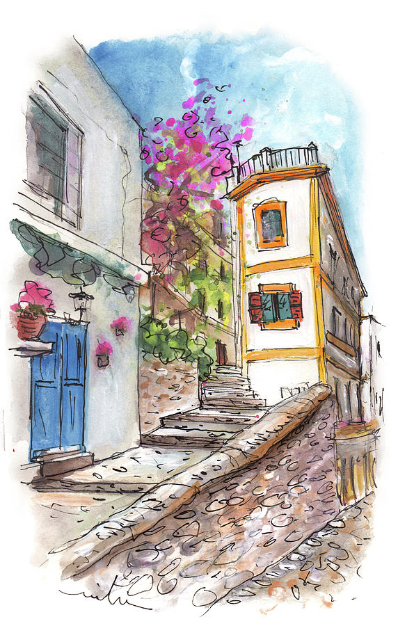Ibiza Town 03 Painting by Miki De Goodaboom