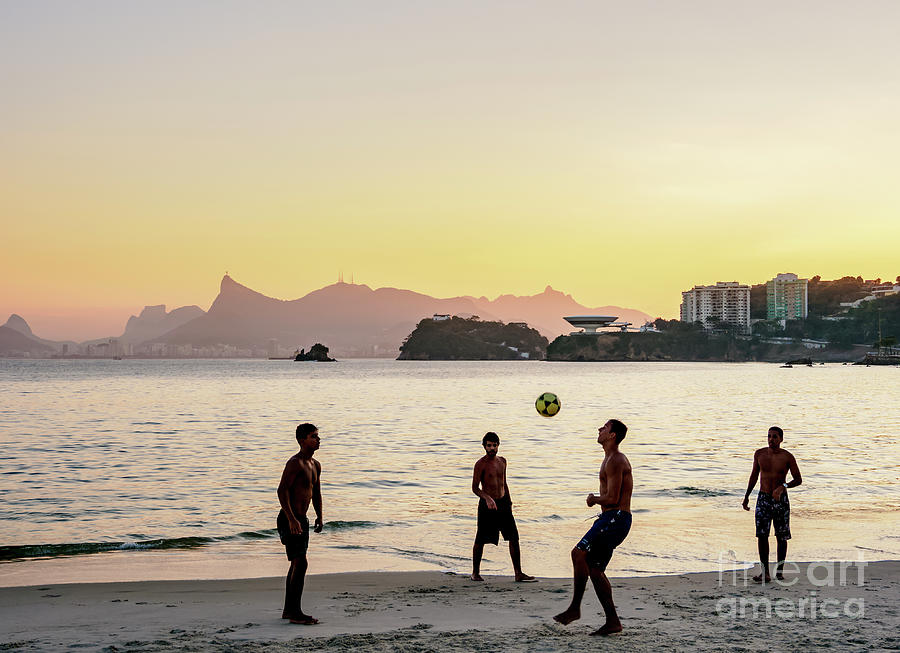 Icarai Beach At Sunset Niteroi State Of Rio De Janeiro Brazil Photograph By Karol Kozlowski