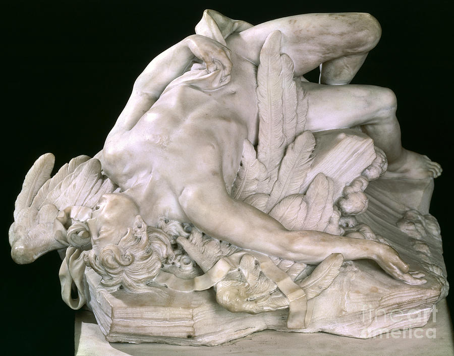Icarus Falling, 1743 Sculpture by Paul Ambroise Slodtz