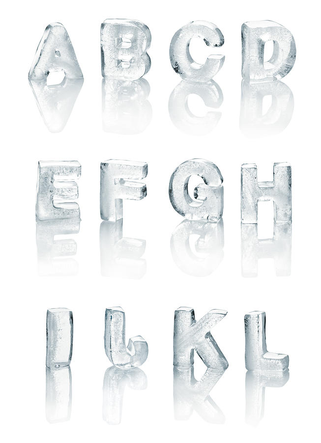 Ice Alphabet Photograph by Ugurhan