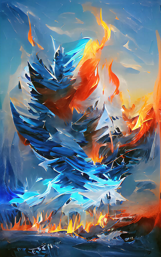 Ice and Fire Digital Art by Alex Mir
