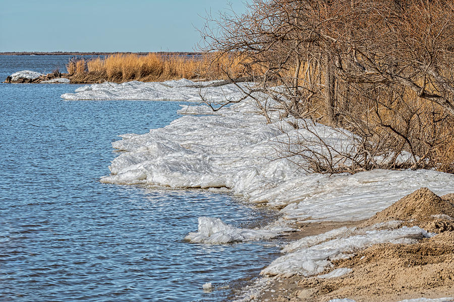 Ice Bank on the Lake Photograph by Debra Martz
