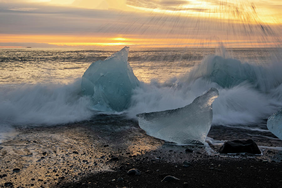 Ice Beach Iceland Photograph by Catherine Reading