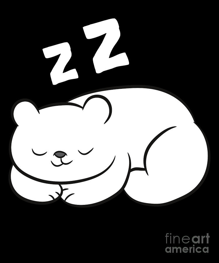 Ice Bear Sleeping Tired Arctic Polar Bear Digital Art By Eq Designs Pixels