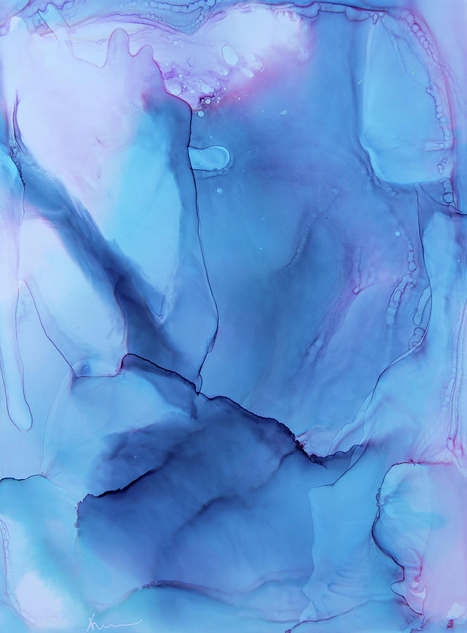 Ice Blue Painting by Katrina Nixon