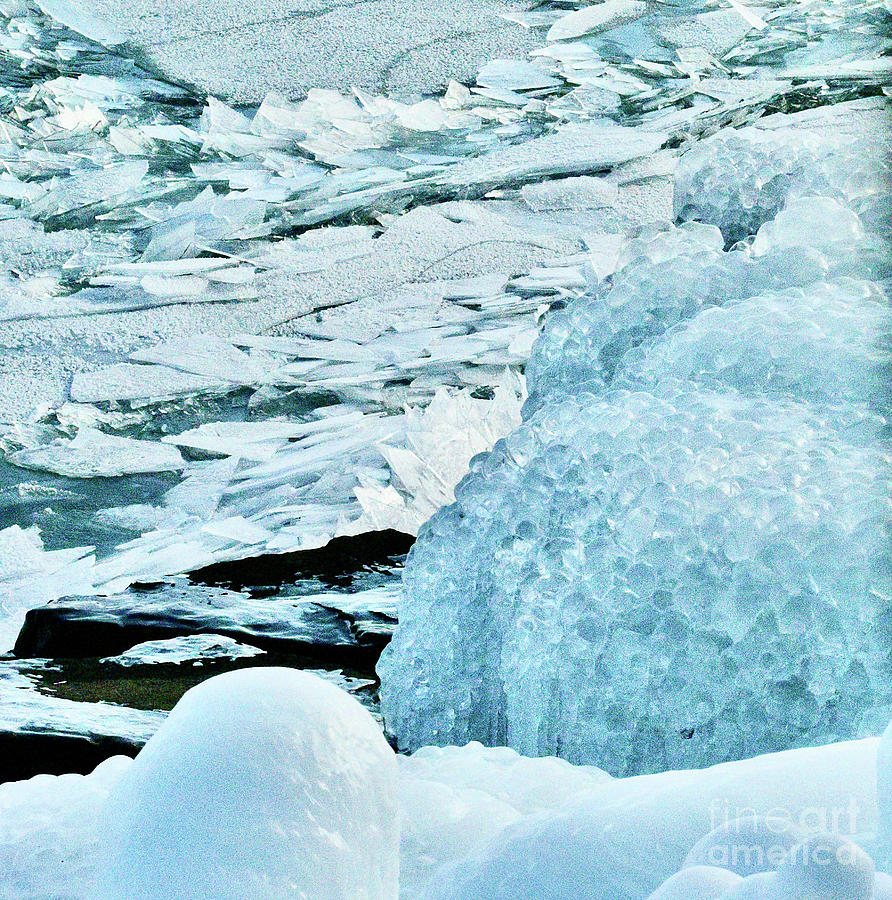 Ice Bubbles on Rocks Photograph by Hella Buchheim