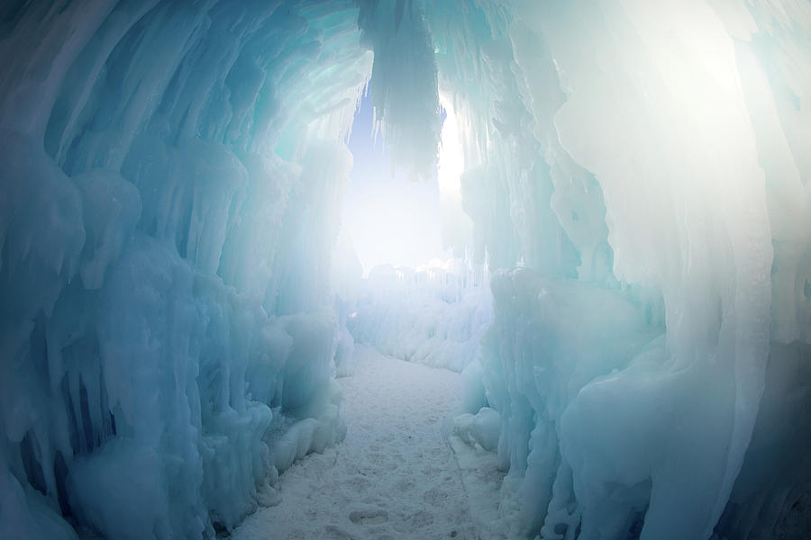 Ice Castle Glow Photograph by Nicole Engstrom