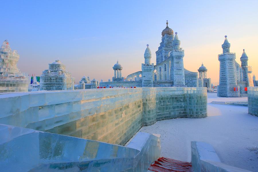 Ice castles in Harbin Ice and Snow wonderland Photograph by Sino Images