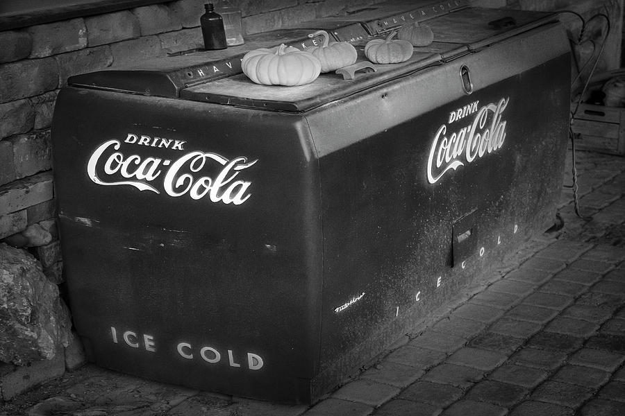 Ice Cold Coca Cola BW Photograph by Susan Candelario