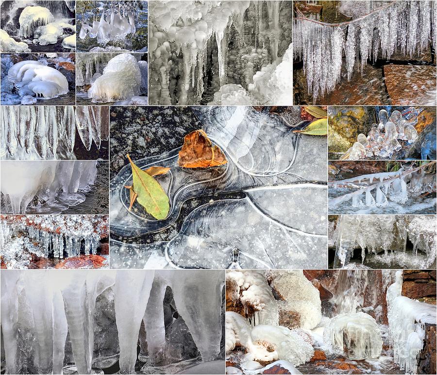 Winter Photograph - Ice collage  by Janice Drew