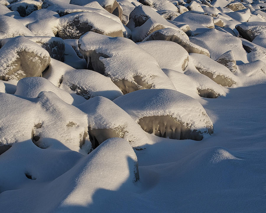 Ice Covered Rocks  Photograph by Scott Olsen