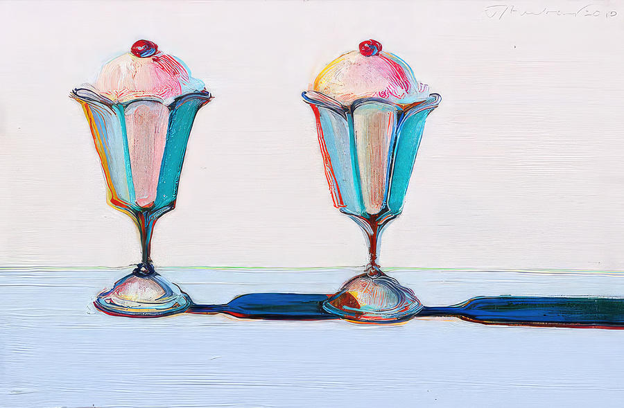 Ice Cream 2 - Wayne Thiebaud Painting by Wayne Thiebaud - Fine Art America