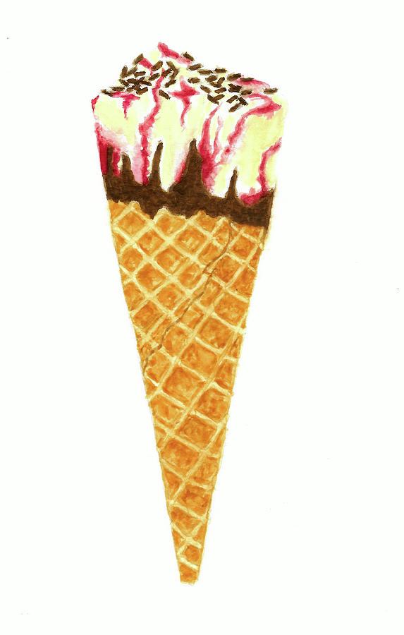 Ice Cream Painting - Ice Cream Cone by Michael Vigliotti