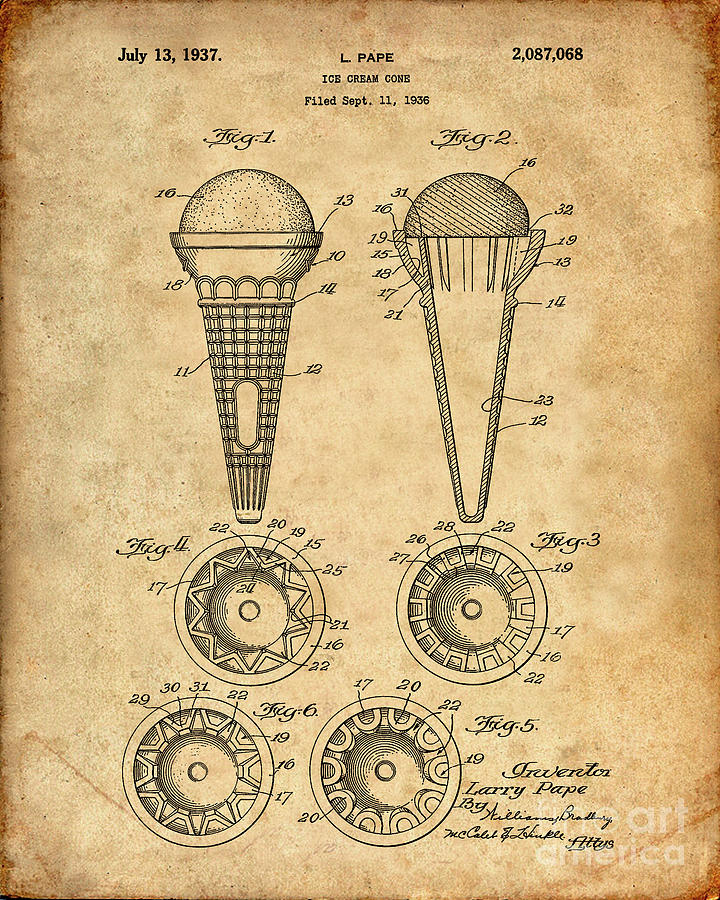 Set of 2 Ice Cream Collection Patent Prints, Digital Download, (8