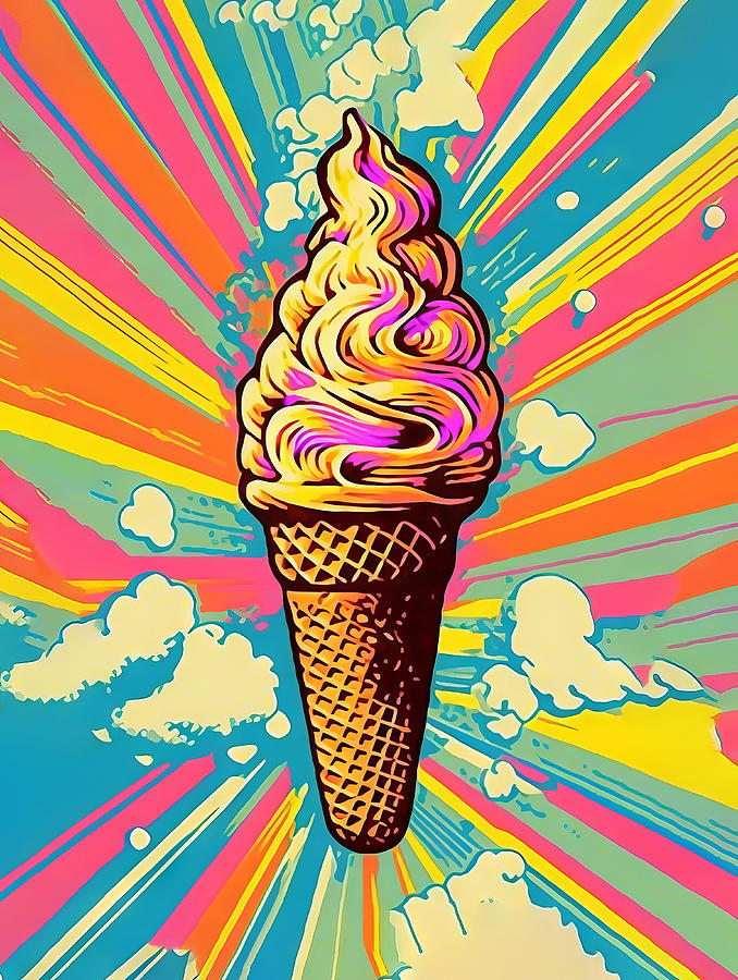 Ice cream, generative ai Digital Art by Karen Foley