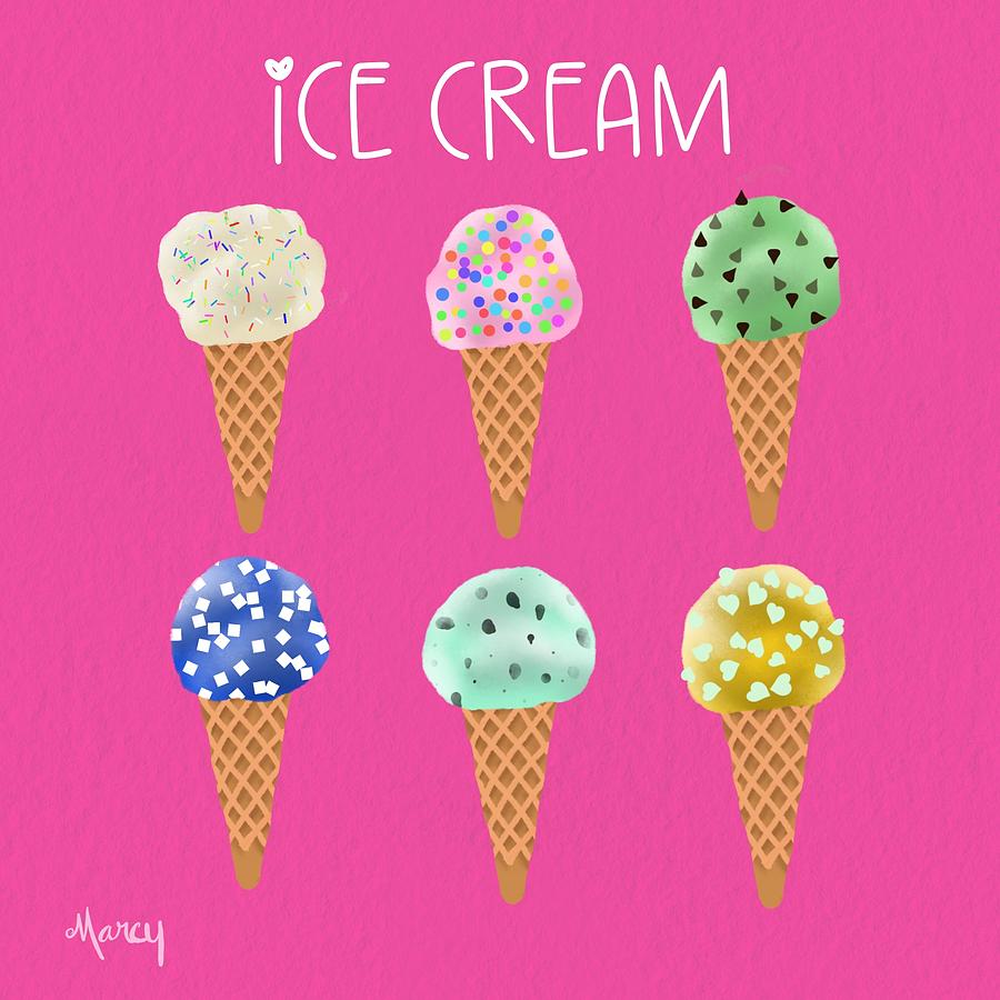 Ice Cream Digital Art by Marcy Brennan