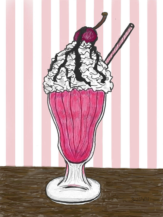 Ice Cream Parlor Sundae Drawing by Sandi OReilly Pixels