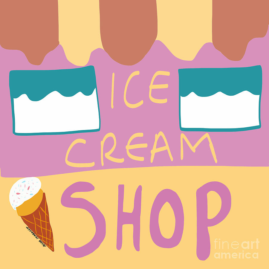 Ice Cream Shop Digital Art by Aisha Isabelle
