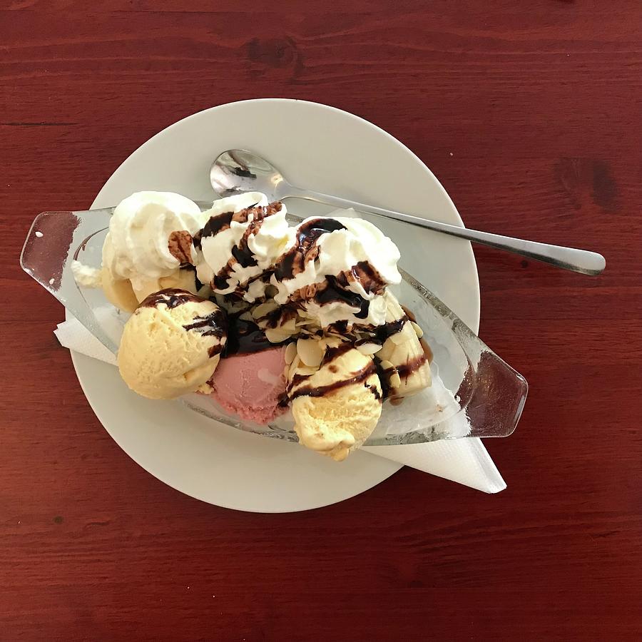 Ice Cream Sundae in a Glass Bowl Photograph by Jan Dolezal