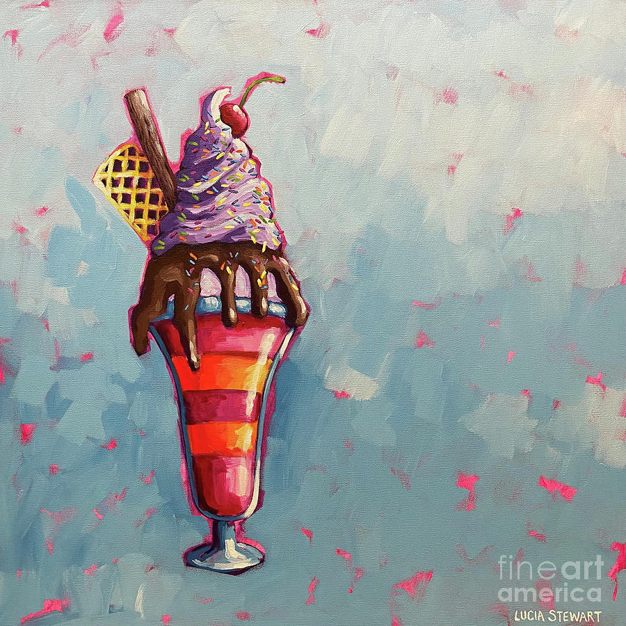 Ice Cream Sundae Painting by Lucia Stewart
