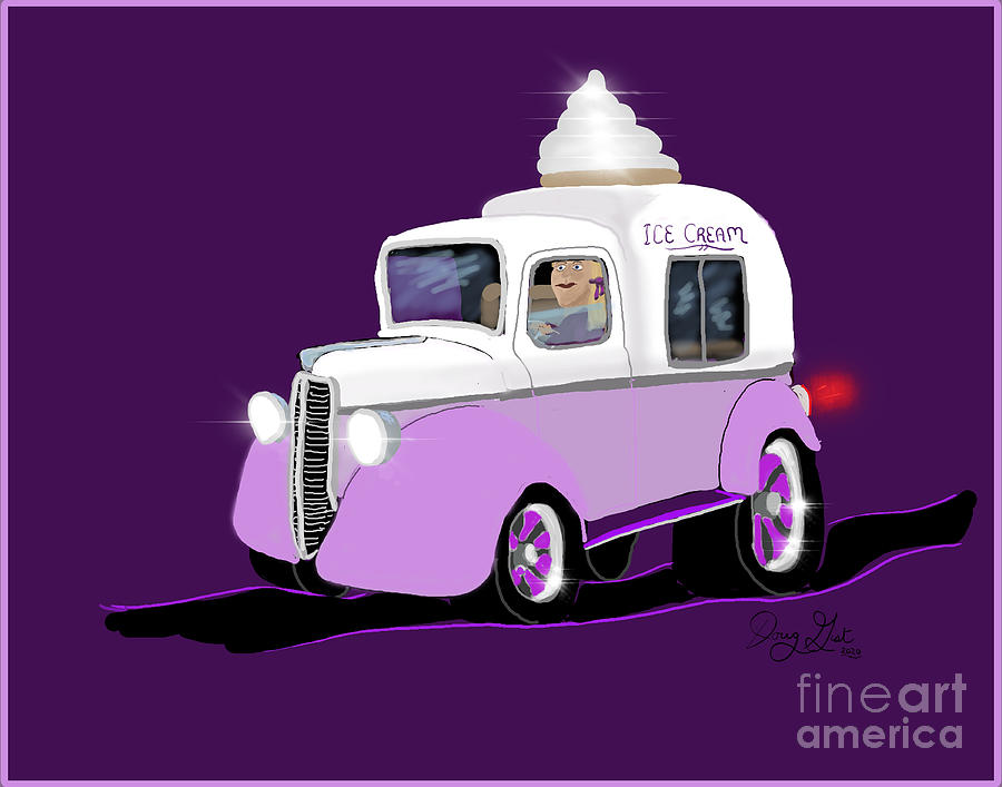 Ice Cream Wagon Digital Art by Doug Gist