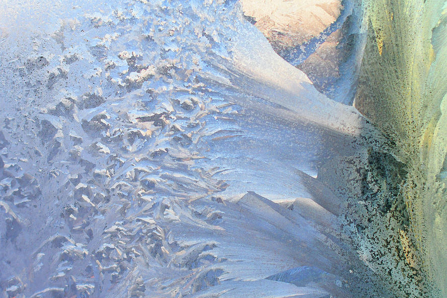 Ice Crystals On The Window Pane Two Photograph By Lyle Crump