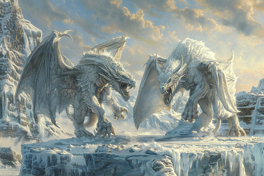 Ice Dragons Digital Art by Lisa Yount Ice Dragons Digital Art by Lisa Yount