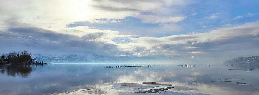 Ice Floes on Okanagan Lake Panorama Photograph by Allan Van Gasbeck