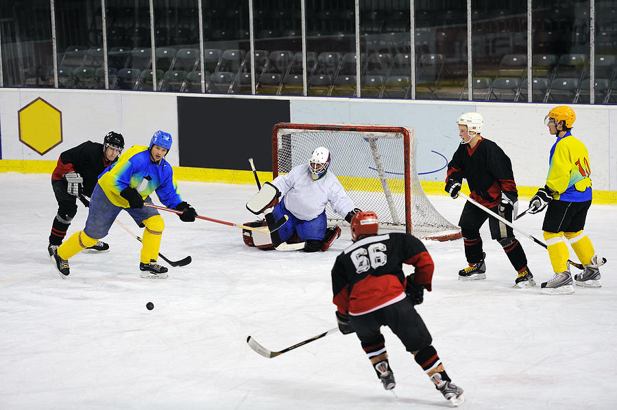 Ice hockey goal action Photograph by Technotr
