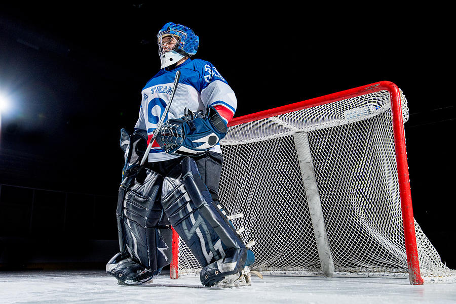 Ice hockey goalkeeper Photograph by Simonkr