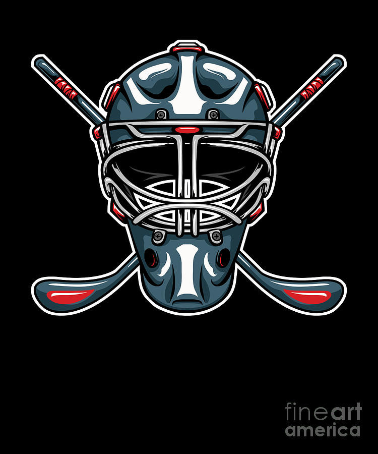 Ice Hockey Mask Sports Ice Hockey Player Gift Digital Art by Thomas ...