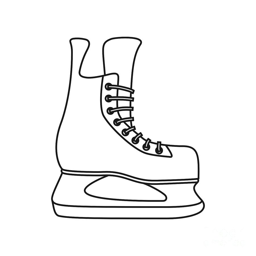 Ice Hockey Skate Digital Art