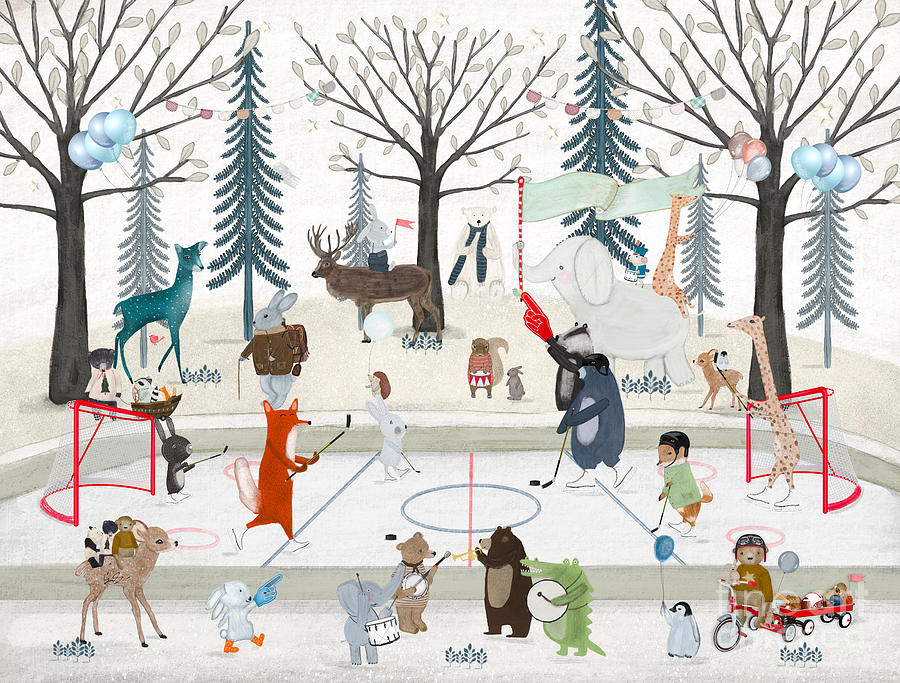 Ice Hockey Painting - Ice Hockey Time by Bri Buckley