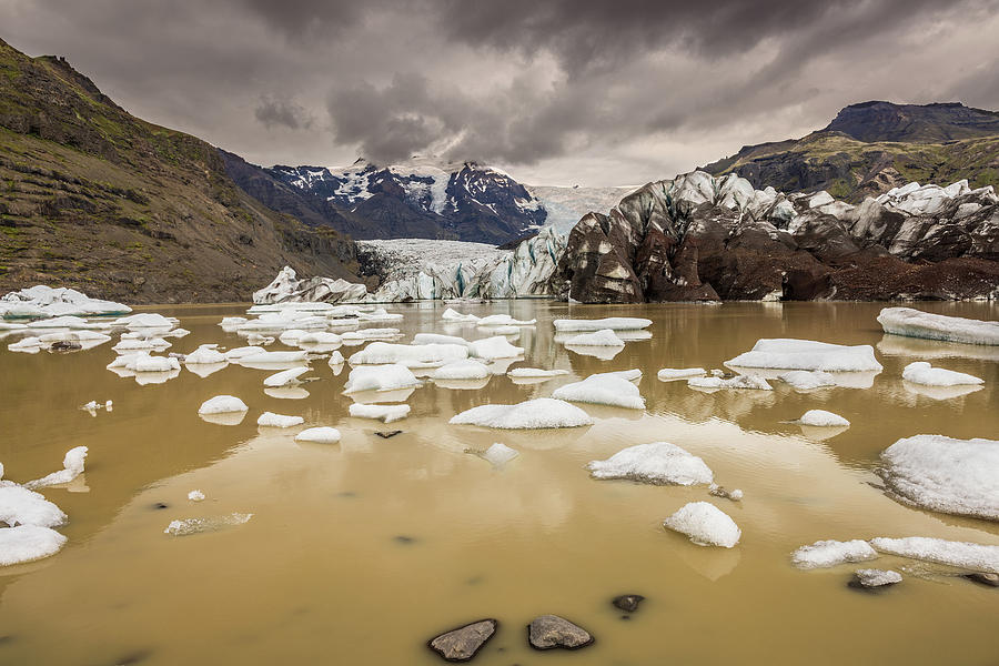 Ice in Fjaffsarlon Lagoon Photograph by Rick Strobaugh