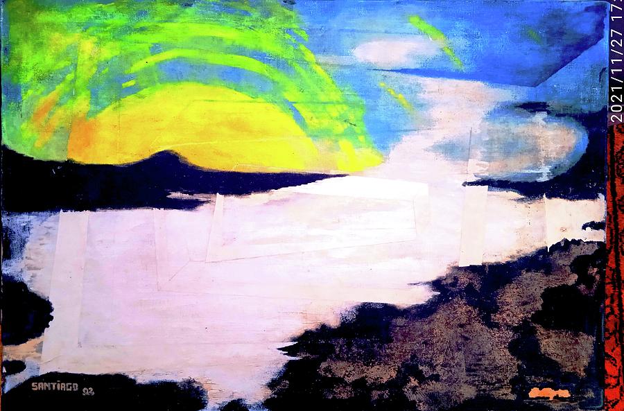Ice Lake Painting by Adalardo Nunciato Santiago