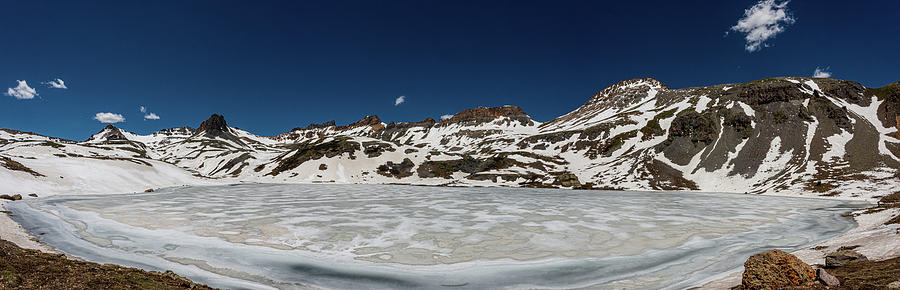 Frozen Ice Lake backcountry Photograph by Greg Wyatt