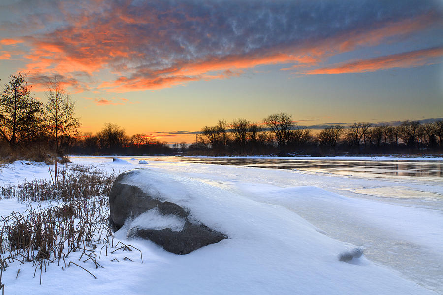 Ice on fox river Photograph by Matthew Crowley Photography