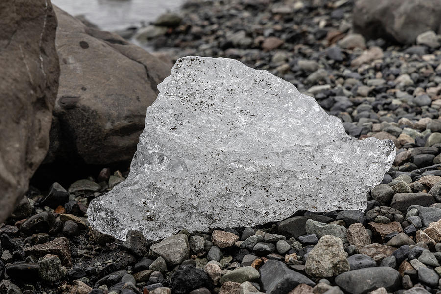Ice on the beach in Iceland  Photograph by John McGraw