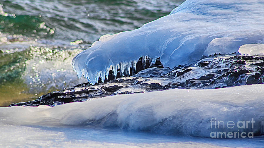 Ice On The Rock Photograph By Lisa Rich Fine Art America