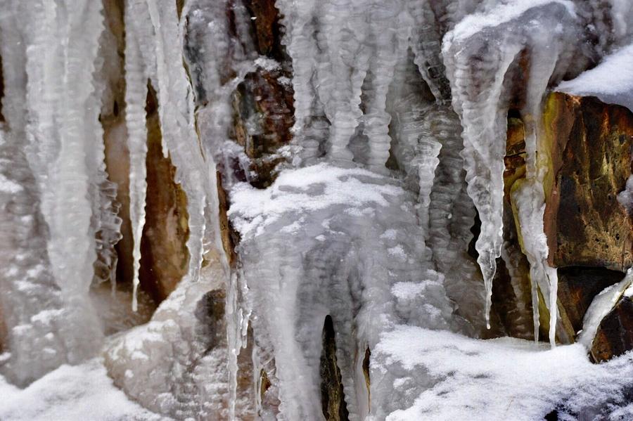 Ice on the Rocks Photograph by Debbie SquierBernst Pixels