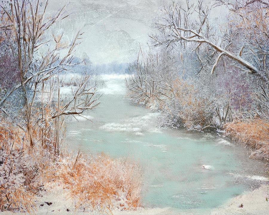 Ice on the Water Digital Art by Mary Timman