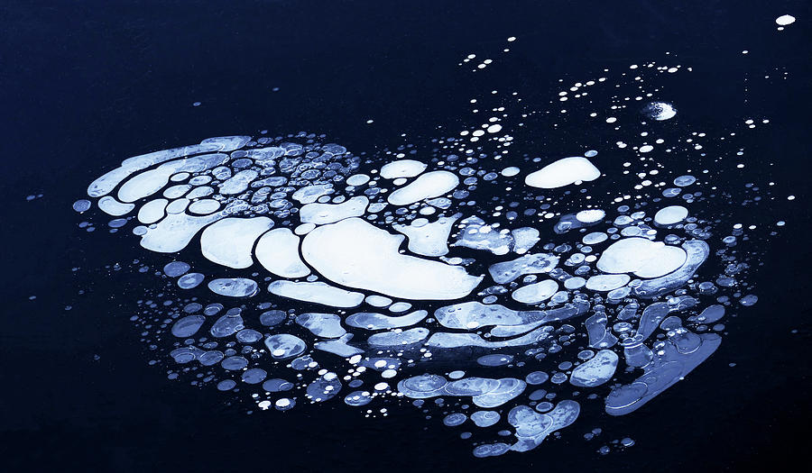 Ice Pattern on a River Photograph by Imi Koetz