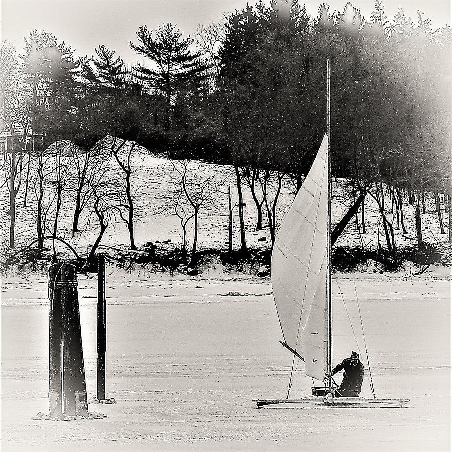 Ice Sailing Photograph by John Linnemeyer