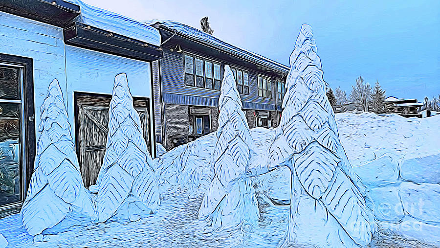 Winter Photograph - Ice Sculpture3 by Mark Jackson