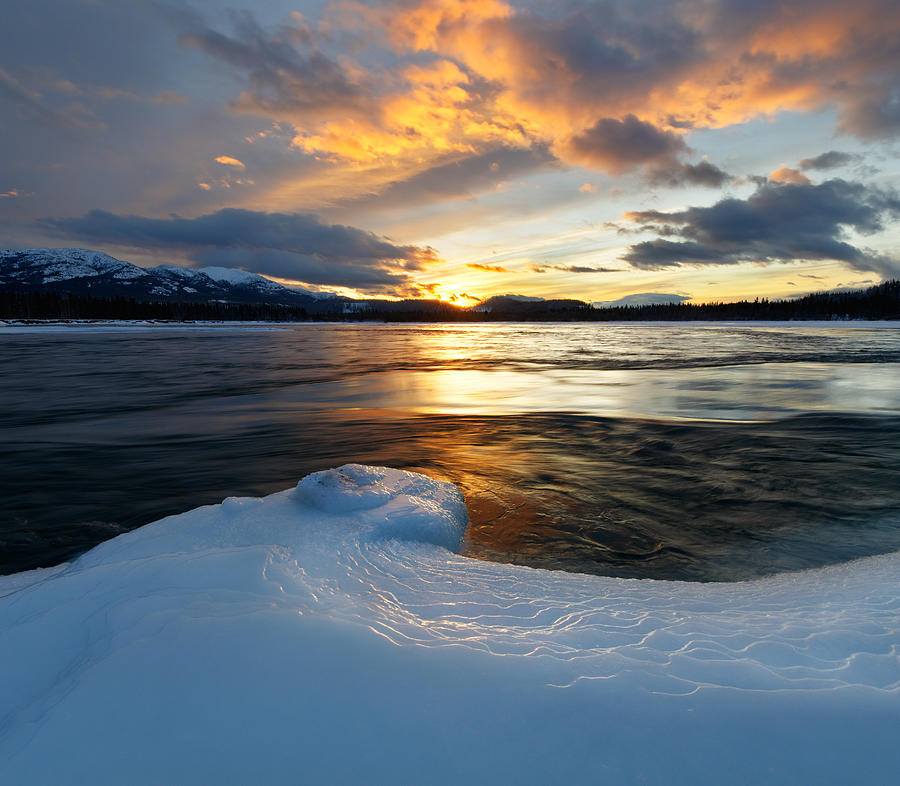 Ice-shelf in Yukon River Photograph by Keith Williams