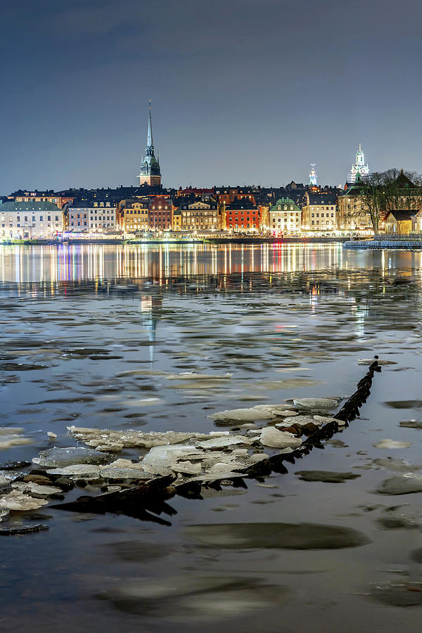 Stockholm Photograph - Ice, Shipwreck, and Stockholm Gamla Stan fantastic reflection in the Calm Baltic Sea by Dejan Kostic Stockholm Photograph - Ice, Shipwreck, and Stockholm Gamla Stan fantastic reflection in the Calm Baltic Sea by Dejan Kostic