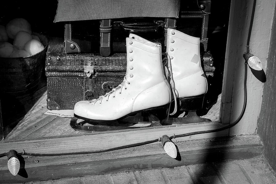 Ice Skates in Window Photograph by James Barber Ice Skates in Window Photograph by James Barber
