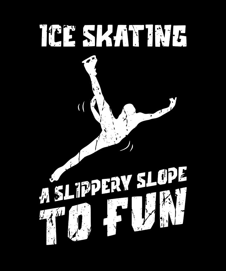 Ice Skating - a Slipperly Slope to Fun - Ice Skating Digital Art by ...